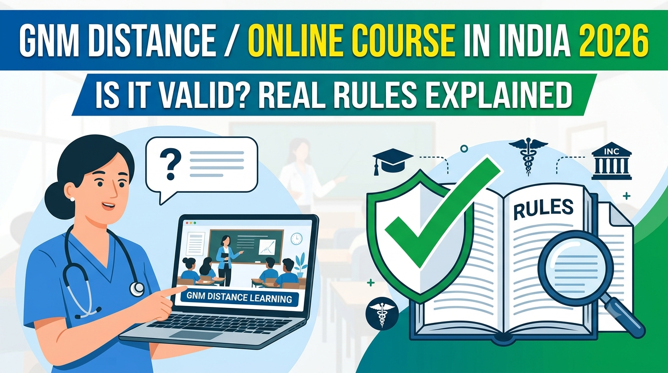 GNM Distance / Online Course in India 2026: Is It Valid? Real Rules Explained