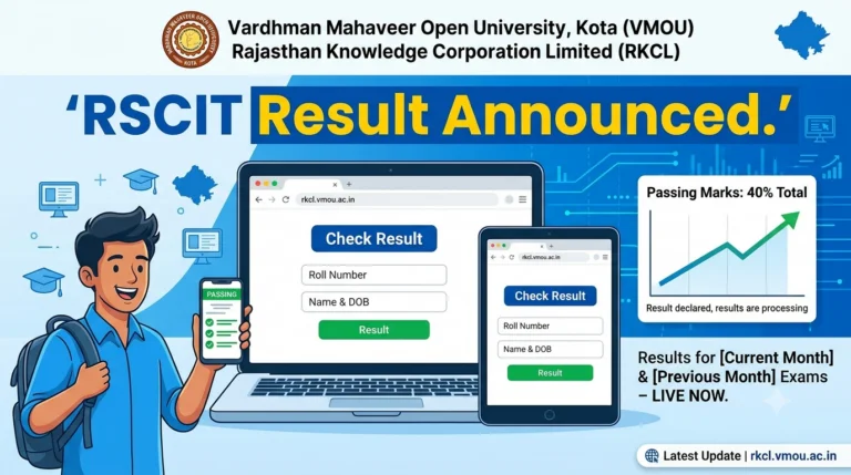 RSCIT Result Out: Check VMOU RKCL Scorecard Online