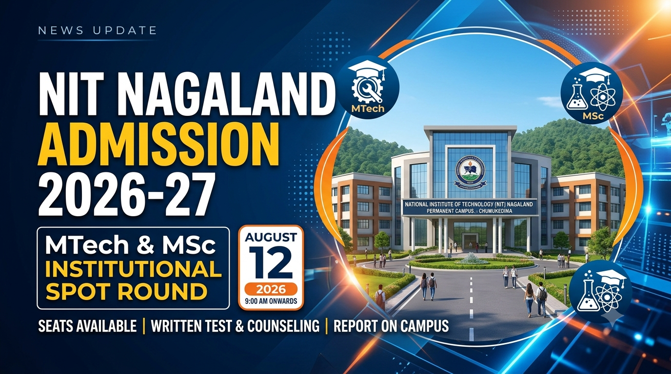 NIT Nagaland PG Spot Admission 2026–27