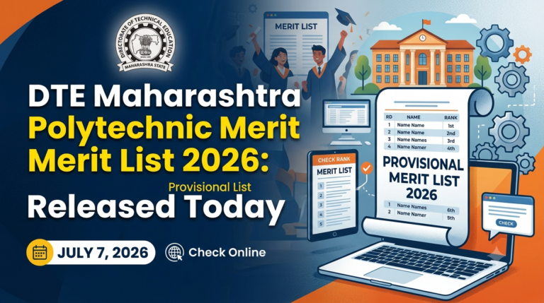 DTE Maharashtra Polytechnic Merit List 2026: Provisional List Released Today