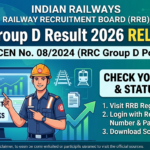 RRB Group D Result 2026 for CEN No. 08/2024 Released: Check Merit List, Scorecard, Cut-Off and Next Steps