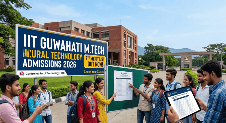 IIT Guwahati 7th Merit List for MTech Rural Technology Admission 2026 OUT