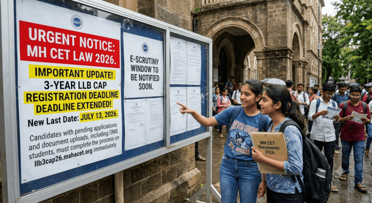 MH CET Law 2026: 3-Year LLB CAP Registration Deadline Extended Again; Apply @cetcell.mahacet.org
