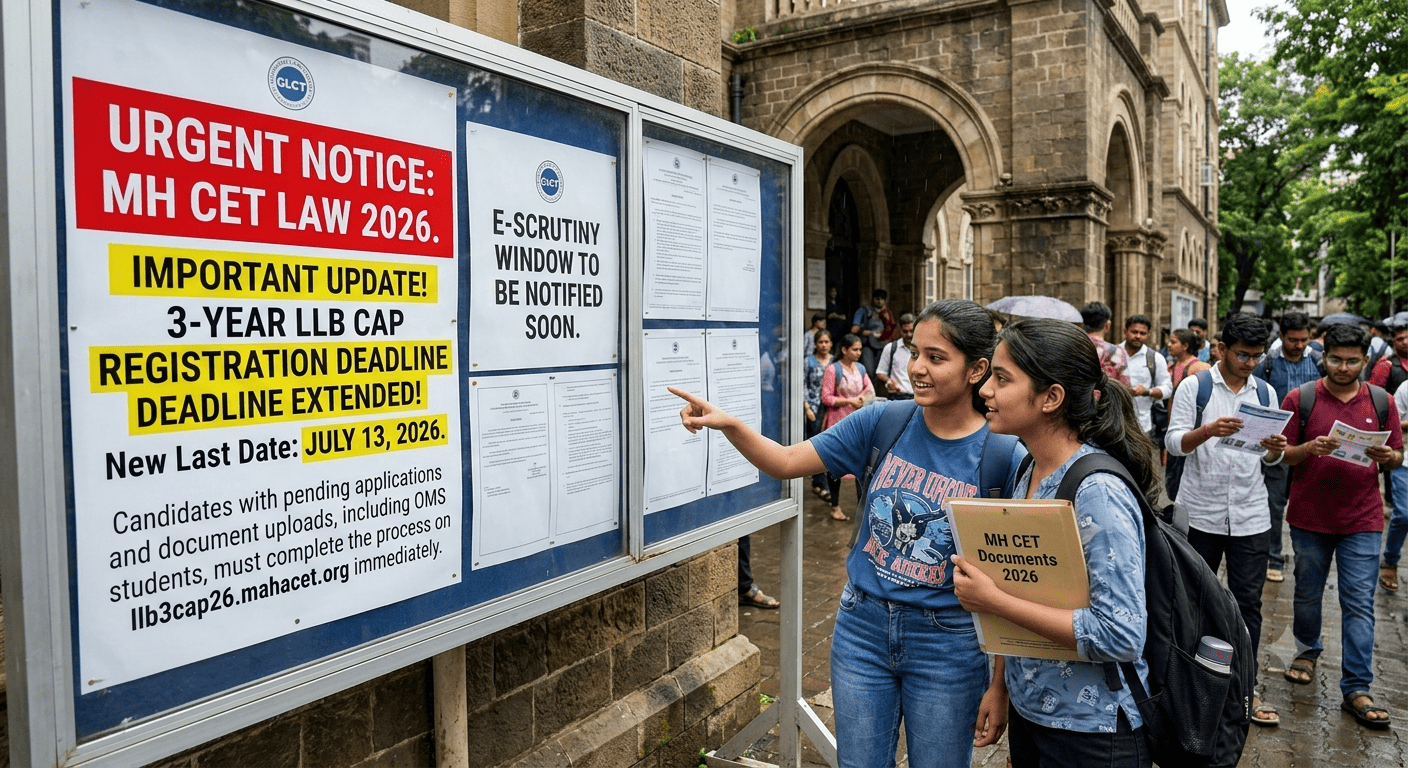 MH CET Law 2026: 3-Year LLB CAP Registration Deadline Extended Again; Apply @cetcell.mahacet.org