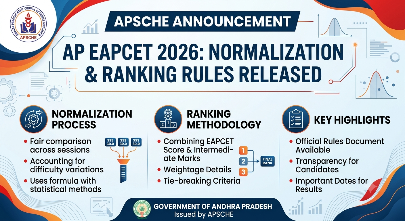 APSCHE Announces AP EAPCET 2026 Normalization and Ranking Rules