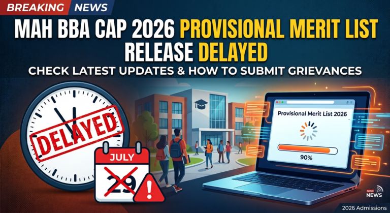MAH BBA CAP 2026 Provisional Merit List Release Delayed