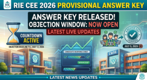 RIE CEE 2026 Provisional Answer Key Live Updates