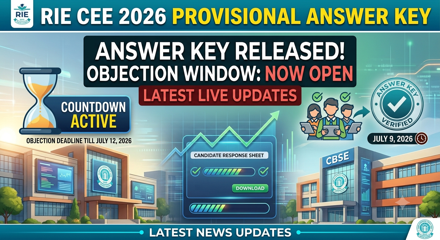 RIE CEE 2026 Provisional Answer Key Live Updates