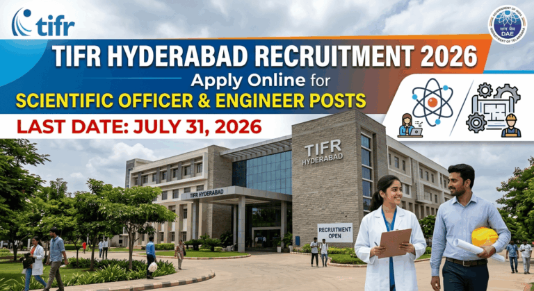TIFR Hyderabad Recruitment 2026: Apply for Scientific Officer and Engineer Posts by July 31