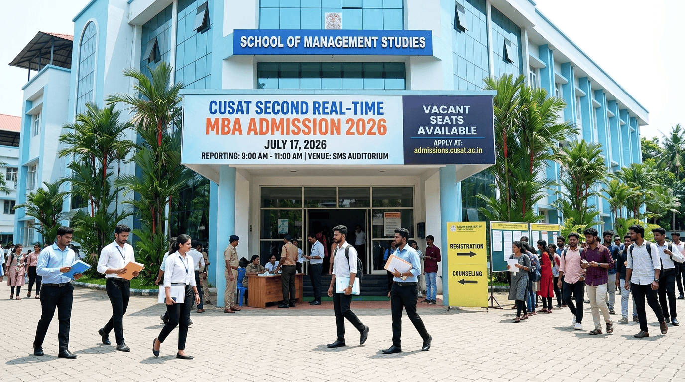 CUSAT MBA Admissions 2026: Second Real-Time Admission Round on July 17