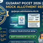 Gujarat PGCET 2026 Round 1 Mock Allotment Result