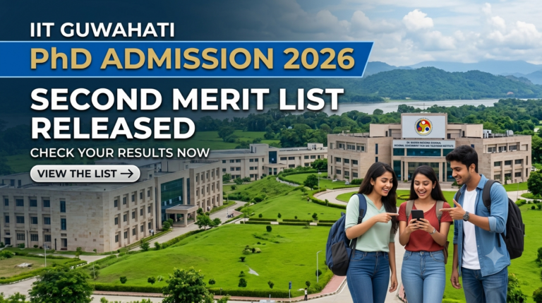 IIT Guwahati PhD Admission 2026: Second Merit List Released