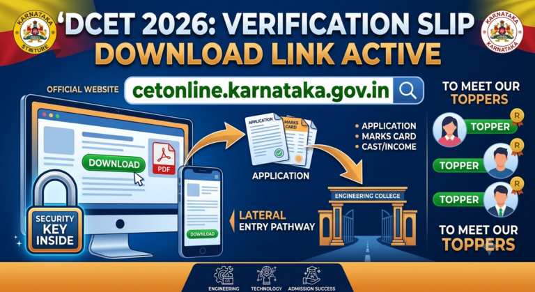 DCET 2026 Verification Slip Download Link Active