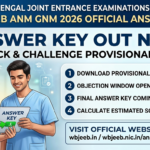 West Bengal ANM GNM 2026 Official Answer Key Out @wbjeeb.in Live Updates; Download PDF