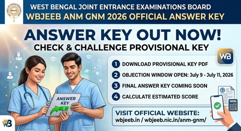 West Bengal ANM GNM 2026 Official Answer Key Out