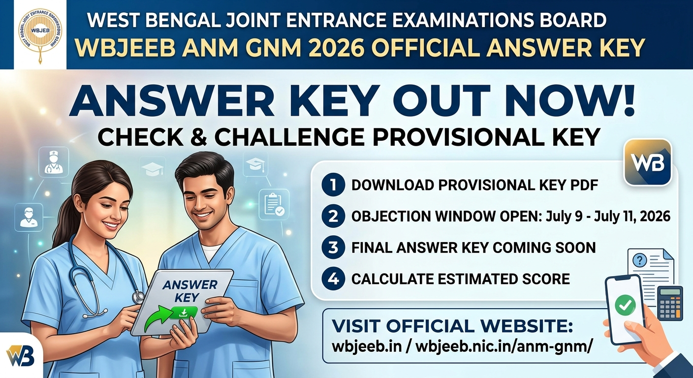 West Bengal ANM GNM 2026 Official Answer Key Out
