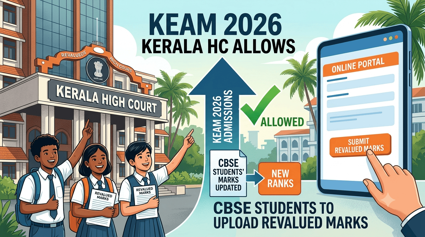 KEAM 2026: Kerala HC Allows 3 CBSE Students to Upload Revalued Marks