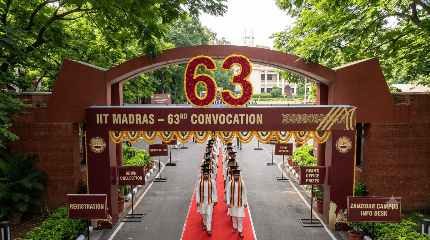 IIT Madras Awards 3,518 Degrees at 63rd Convocation; Zanzibar President Attends as Chief Guest