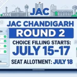 JAC Chandigarh Round 2 Choice Filling 2026 Starts