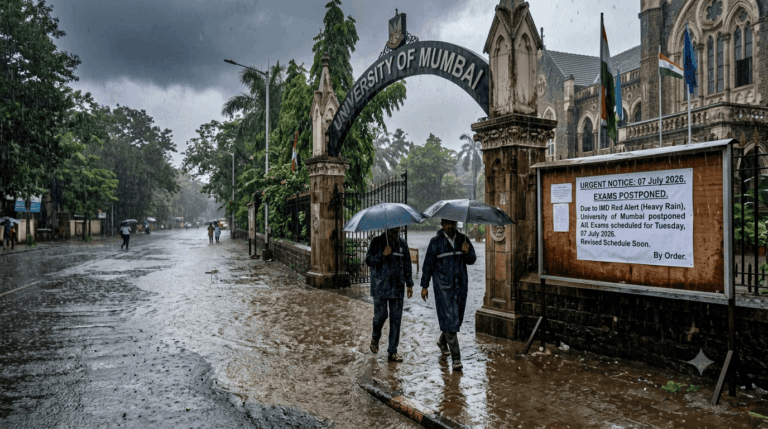 Mumbai University Postpones July 7 Exams Due to Heavy Rain Alert;
