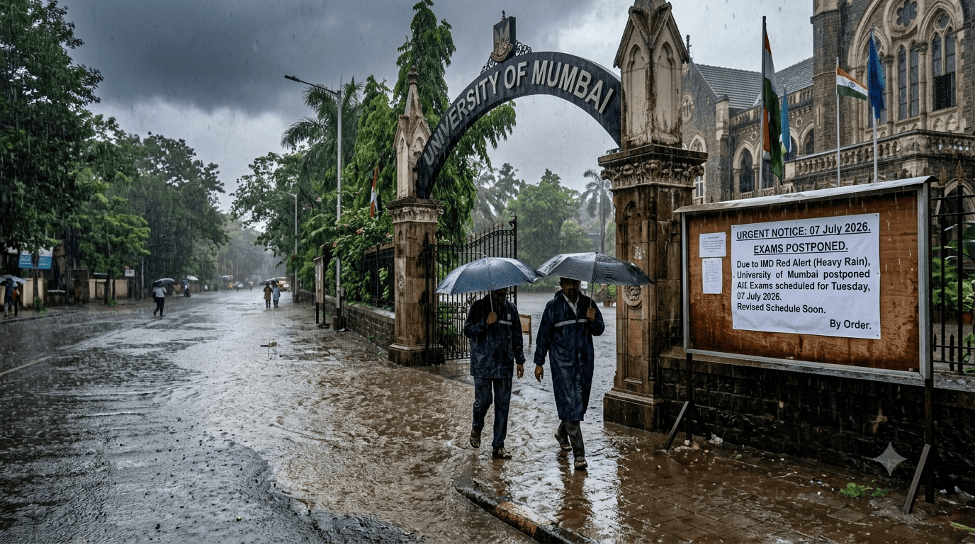 Mumbai University Postpones July 7 Exams Due to Heavy Rain Alert;