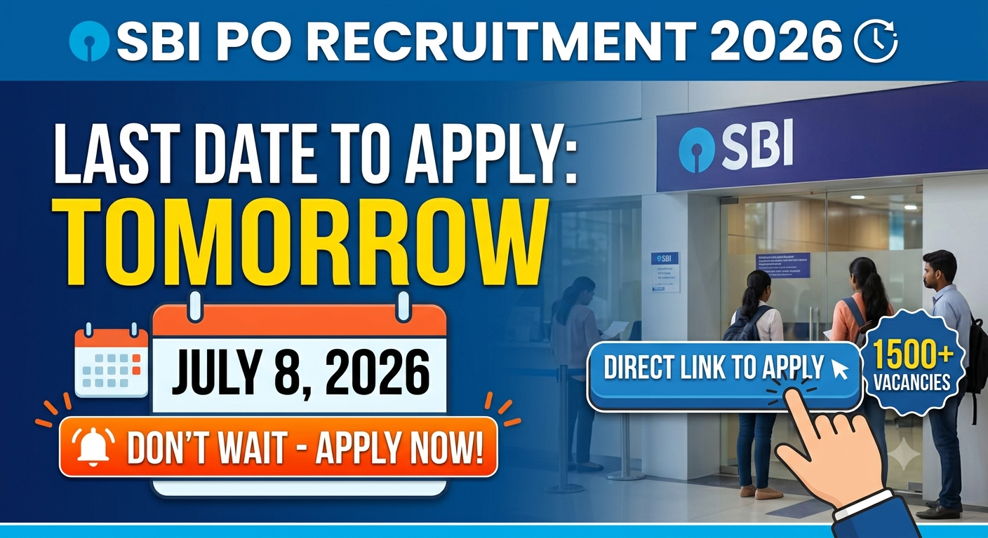 SBI PO Last Date to Apply 2026 Tomorrow