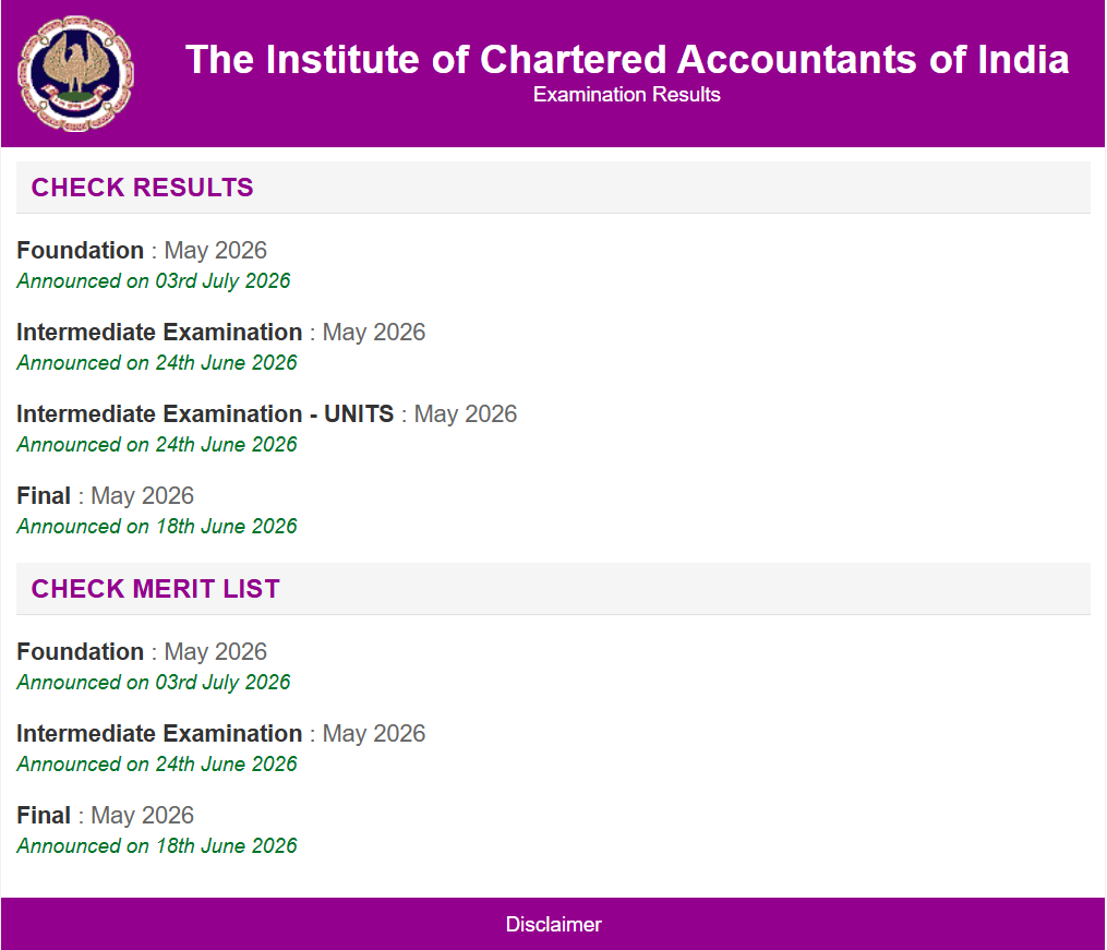 ICAI CA Foundation May 2026 Result Declared