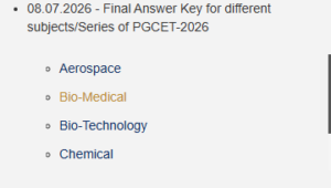 Gujarat PGCET 2026 Final Answer Key Notification