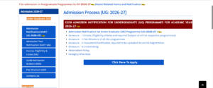 CUSB UG Application Process