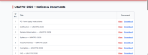 RU Official PG Admission Portal