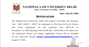 AILET 2027 Exam Official Notification