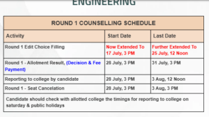 COMEDK UGET 2026 Round 1 Counselling Official Schedule 