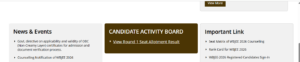 WBJEE Round 1 Seat Acceptance is Open Till 11 July