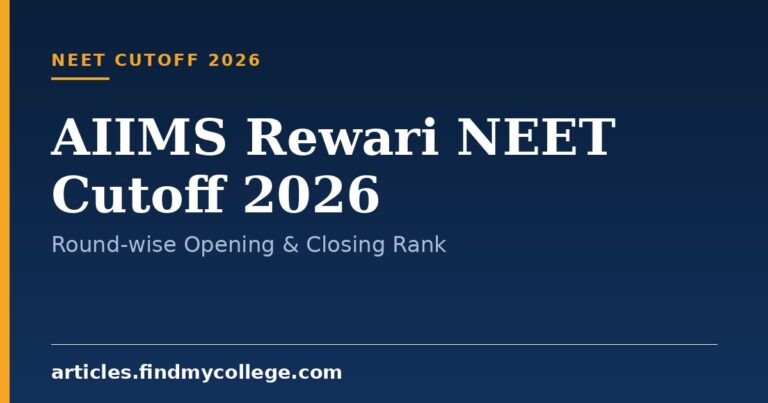 AIIMS Rewari NEET Cutoff 2026: Round-wise Opening & Closing Rank