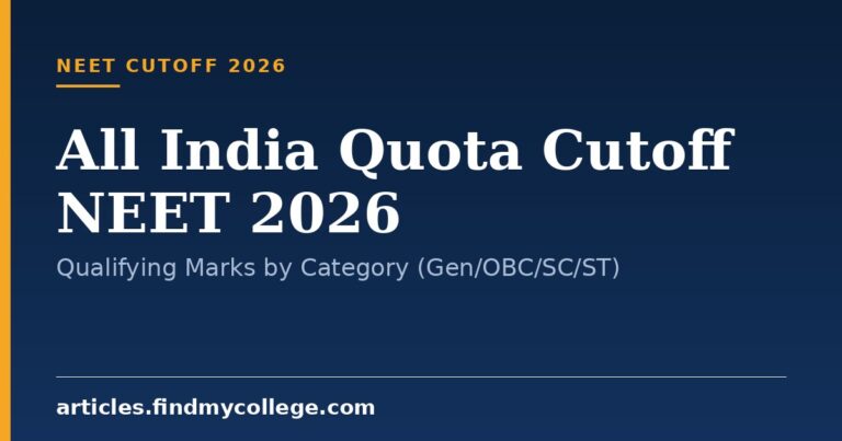 All India Quota Cutoff NEET 2026: Qualifying Marks by Category (Gen/OBC/SC/ST)