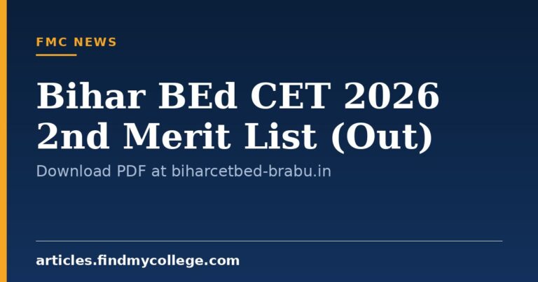 Bihar BEd CET 2026 2nd Merit List (Out): Download PDF at biharcetbed-brabu.in