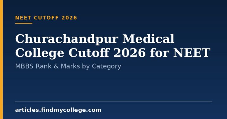 Churachandpur Medical College Cutoff 2026 for NEET: MBBS Rank & Marks by Category