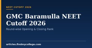 GMC Baramulla NEET Cutoff 2026: Round-wise Opening & Closing Rank