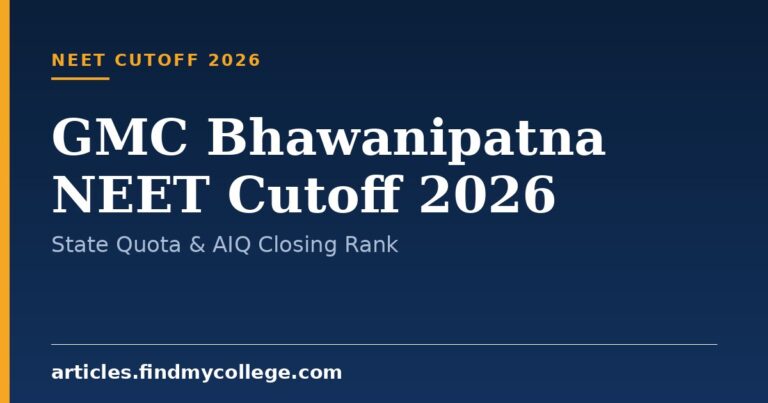 GMC Bhawanipatna NEET Cutoff 2026: State Quota & AIQ Closing Rank