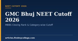 GMC Bhuj NEET Cutoff 2026: MBBS Closing Rank & Category-wise Cutoff