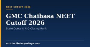 GMC Chaibasa NEET Cutoff 2026: State Quota & AIQ Closing Rank