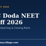 GMC Doda NEET Cutoff 2026: Round-wise Opening & Closing Rank