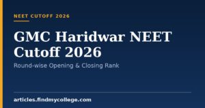 GMC Haridwar NEET Cutoff 2026: Round-wise Opening & Closing Rank