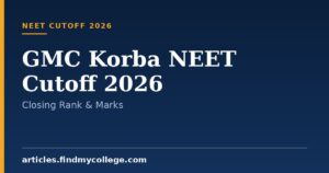 GMC Korba NEET Cutoff 2026: Closing Rank & Marks