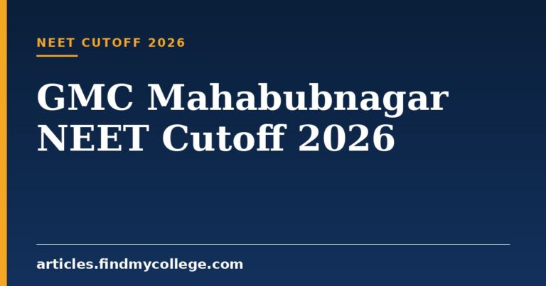 GMC Mahabubnagar NEET Cutoff 2026