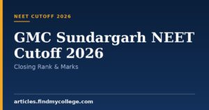 GMC Sundargarh NEET Cutoff 2026: Closing Rank & Marks