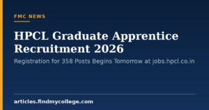 HPCL Graduate Apprentice Recruitment 2026: Registration for 358 Posts Begins Tomorrow at jobs.hpcl.co.in