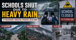 Schools Closed in Himachal Pradesh, Uttarakhand and Delhi-NCR Amid Heavy Rainfall; Check District-Wise Holiday Updates