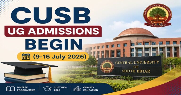 CUSB UG Admission from 9-16 July