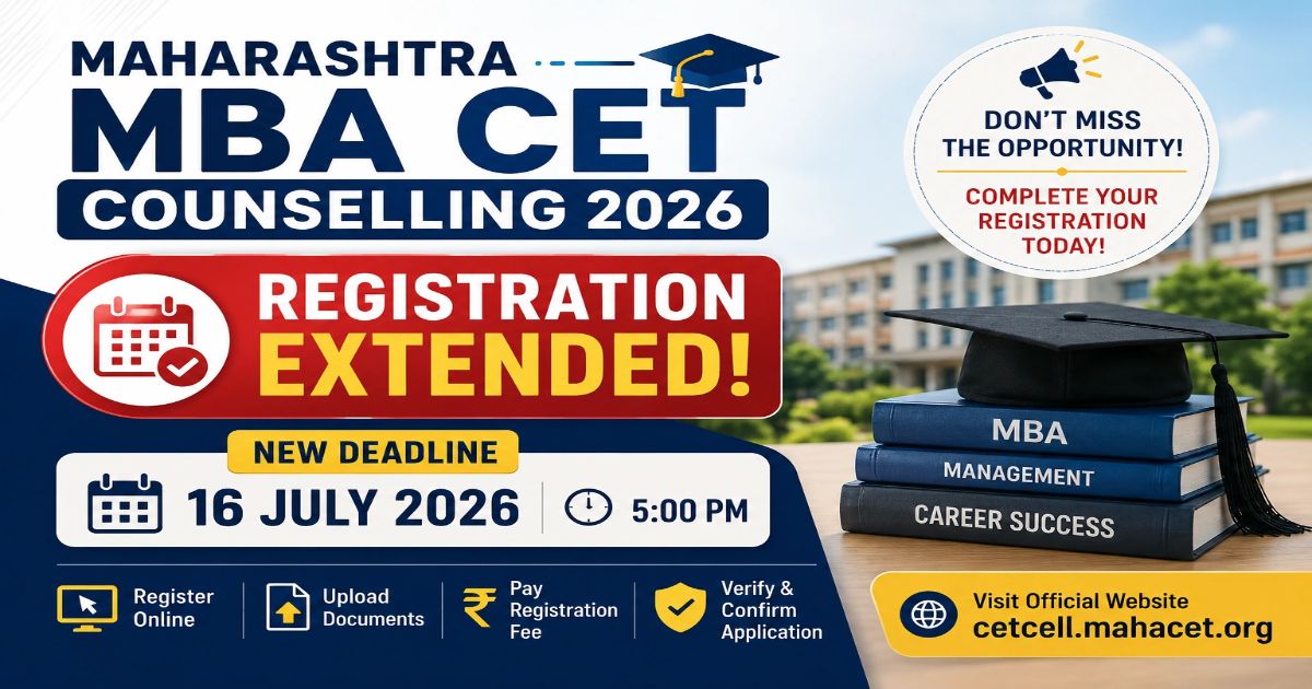 MHT MBA CAP 2026 Registration Extended